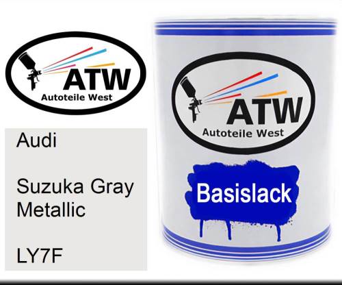 Audi, Suzuka Gray Metallic, LY7F: 1L Lackdose, von ATW Autoteile West.